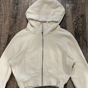 Lululemon Scuba Full-Zip Cropped Hoodie – Bone – Size 6